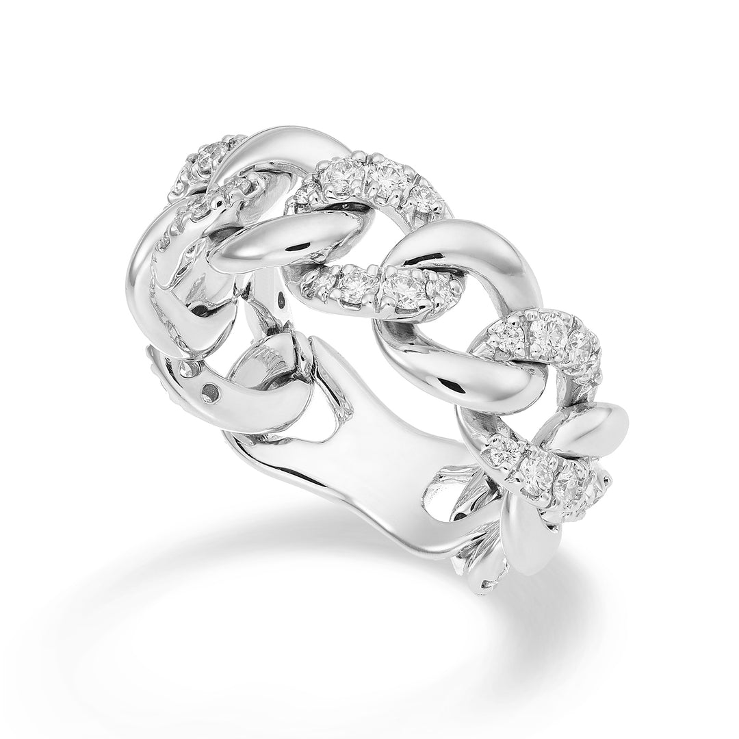 Großer Groumette-Ring der World Diamond Group mit abwechselndem Pavé, 0,70 ct APV001DI1-22027110011
