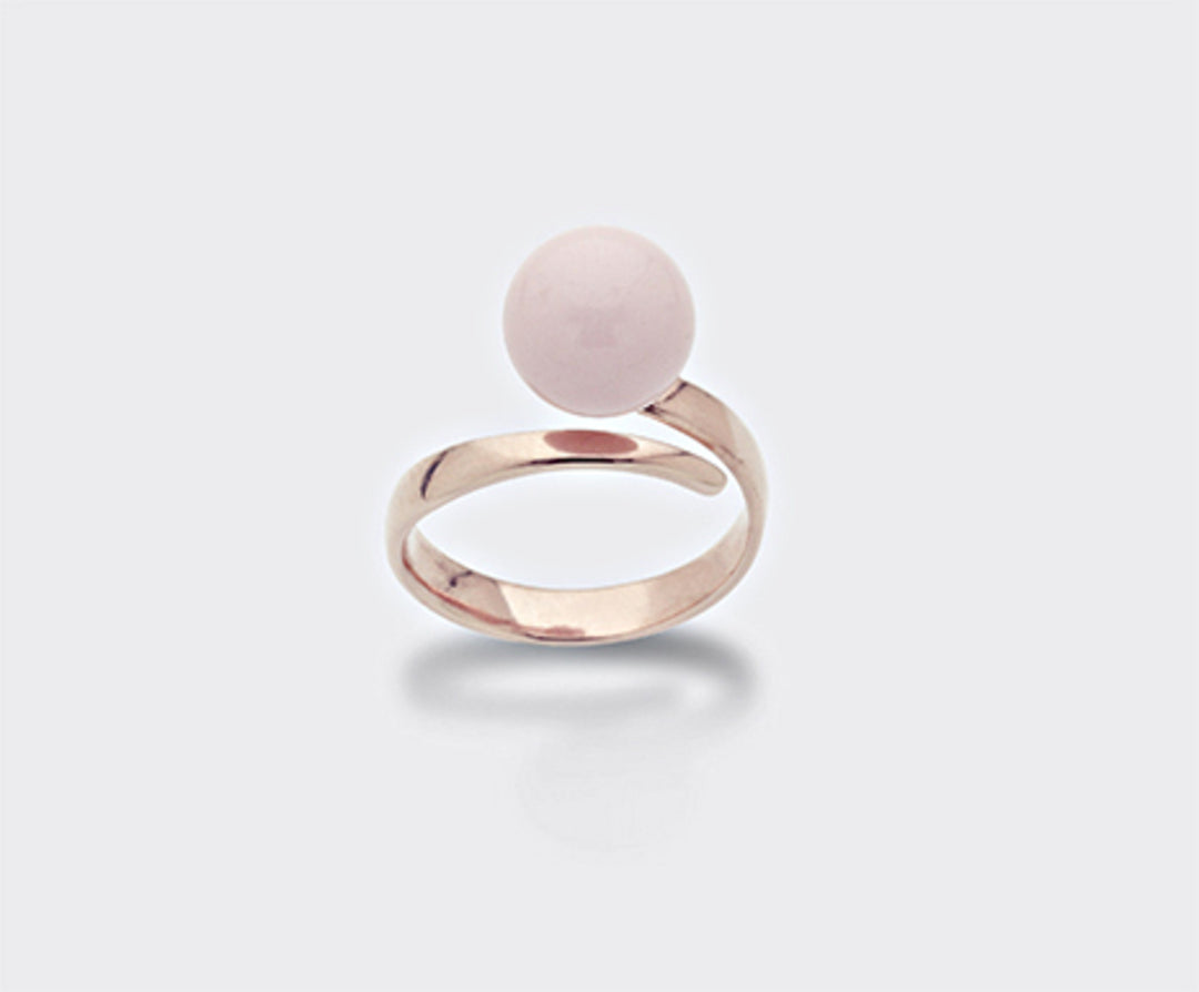 Mikiko an ag925 agglomerato di corallo rosa 10mm MA7123A3CORALLO