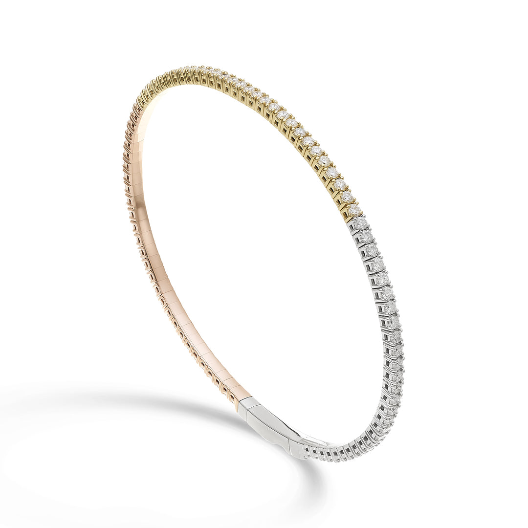 Golay br 18k tennis flex diam. Or jaune/rose/blanc 1,57 ct 17 cm GBFLEX002DIO7