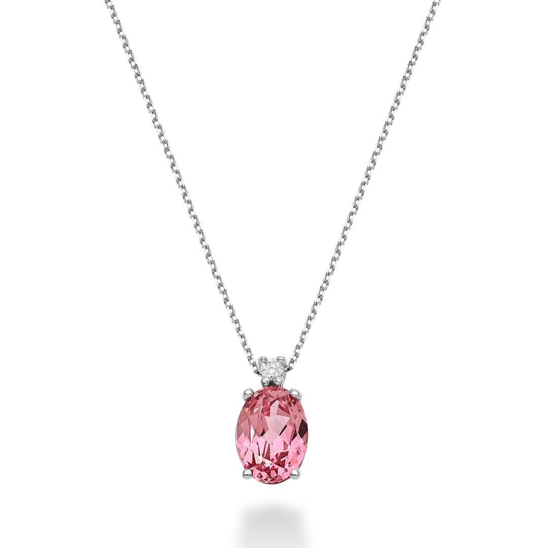Mikiko cl 18k ovaler rosa Saphir 8x6 ct.1,60 Durchm. ct.0,025 MD5036O4ZFRP