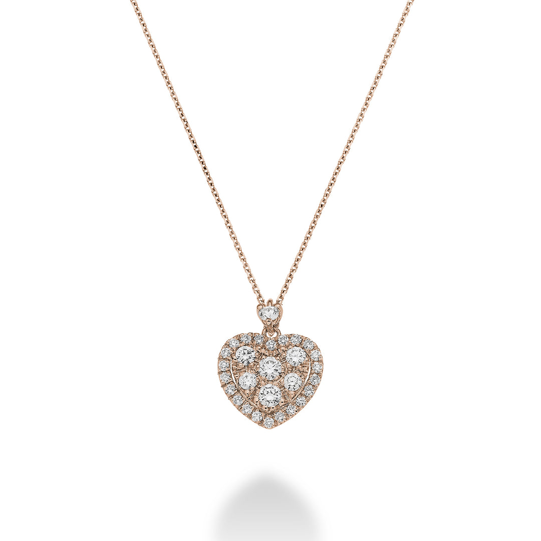 Golay girocollo multipietra forma cuore oro rosa GMPC003DIR-23082110007