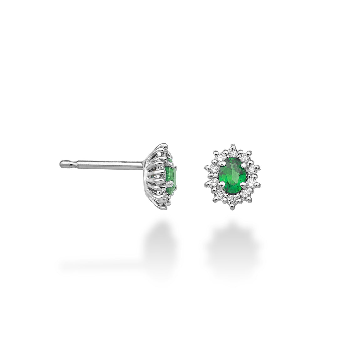 Nihama or 18k emerald no. oval 4x3 ct.0.30 diam. 0.16 ct NO5103O4SMN