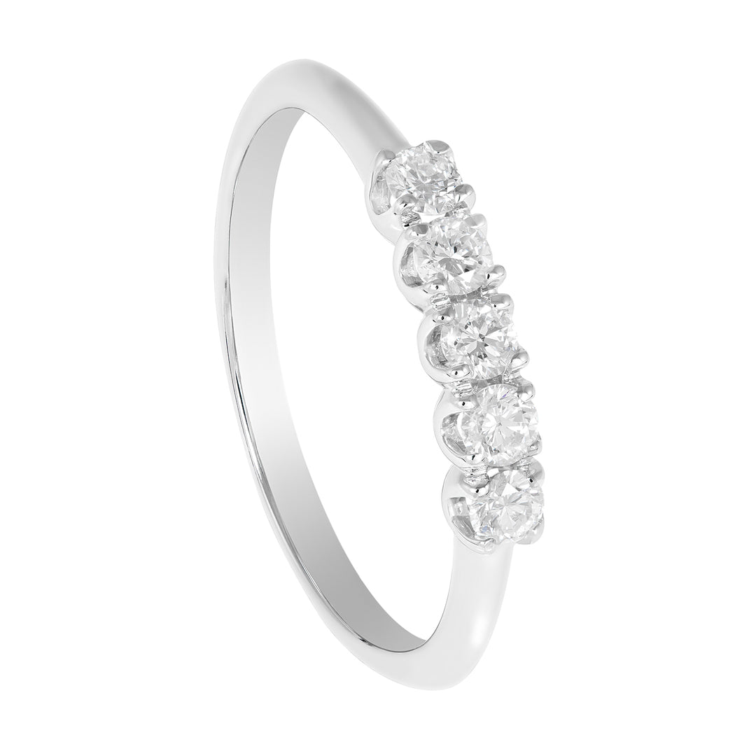 Bague riviera linéaire Golay 5 pierres 0,20 ct AFP1513020-22355110021