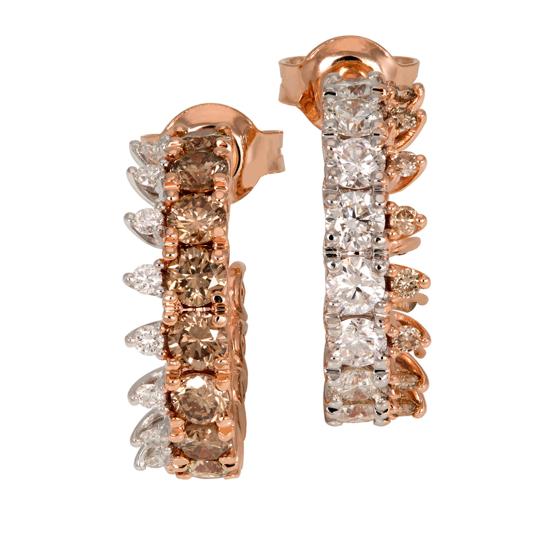 Golay orecchini coroncina diamanti bianchi e brown ODG016DIBW-17158110048
