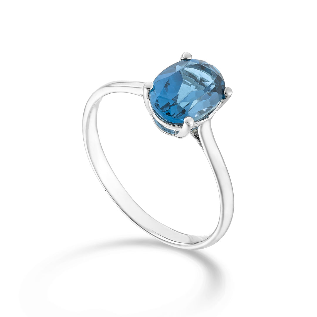 Mikiko an 18k topazio blu london ovale 8x6 ct.1,40 MA5172O4TPBL