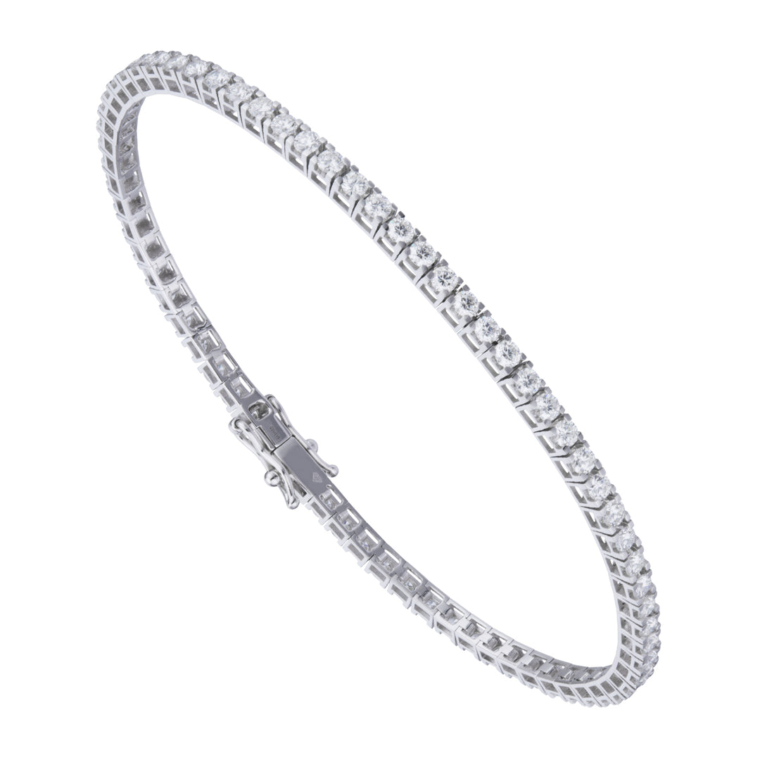 World Diamond Group bracciale tennis castone quadro cm. 17,5 ct. 7,56 BTQ110DI20-21039110001