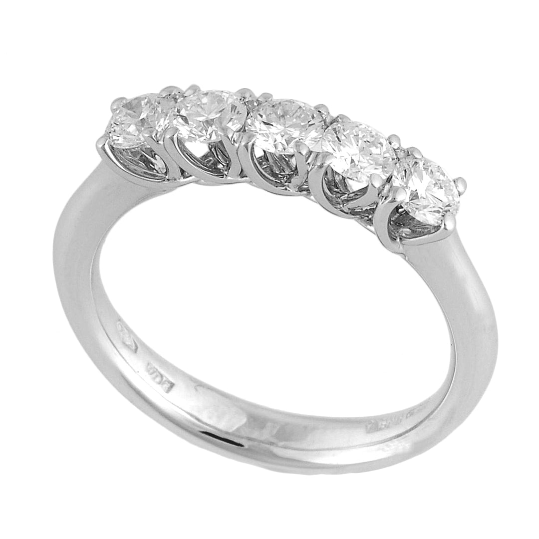 Bague scalaire Golay Grace Riviera 5 pierres total 0,80 ct ABTRE1549-17349110057