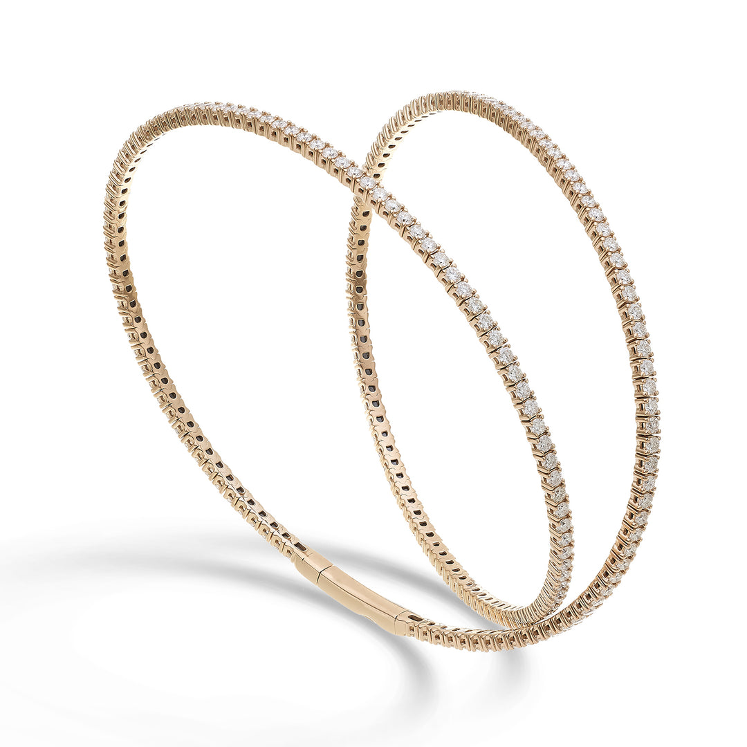 Golay br 18k tennis flex 2 giri diam. ct.3,20 oro rosa cm.17 GBFLEX003DIO3
