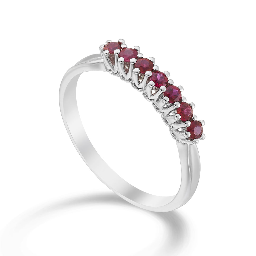 Bague riviera linéaire Golay 7 rubis total ct. 0,35 AR7L046RU028-23053110017
