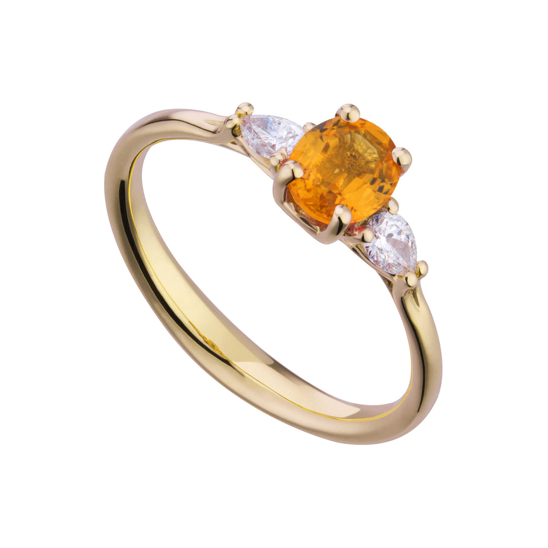 Golay oval yellow sapphire ring 6x5 and goc lat diamonds ACL202DIZY-21033110020