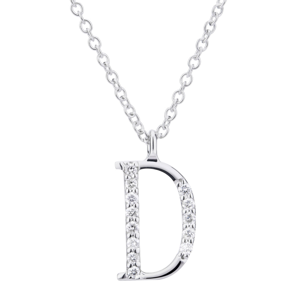 Golay cl 18k lettre d grand diam. Or blanc 0,06 ct GDGFDO4