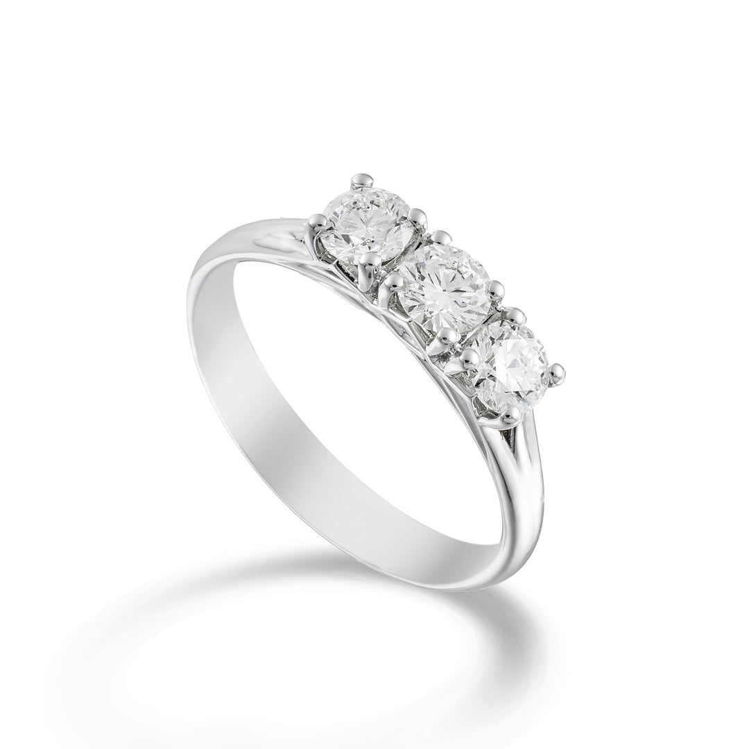 Bague trilogie linéaire Golay 0,90 ct total ATRL400DI090-24143110177