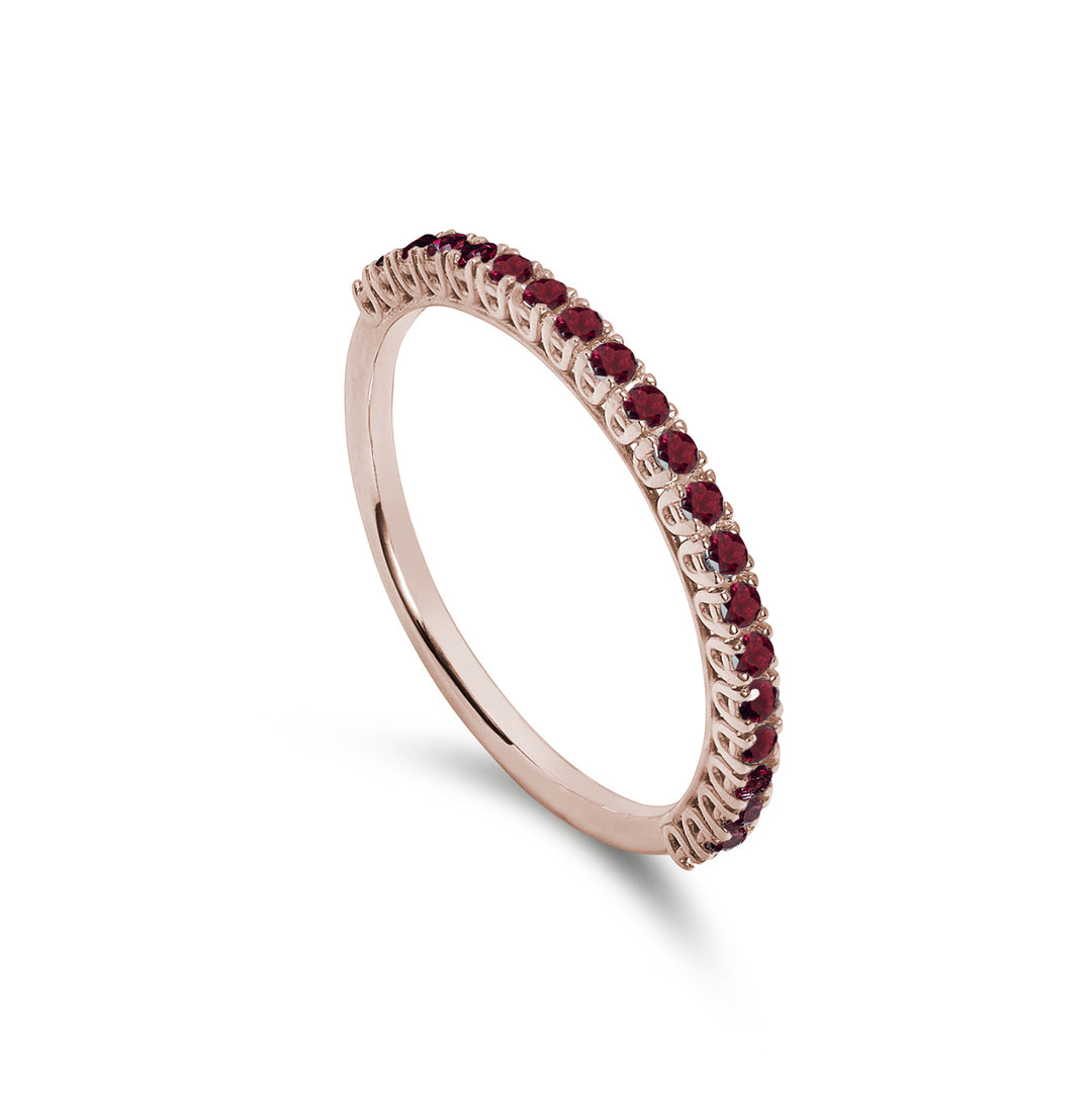 Nihama an 18k rubini naturali ct.0,34 oro rosa NA5088O3RBN