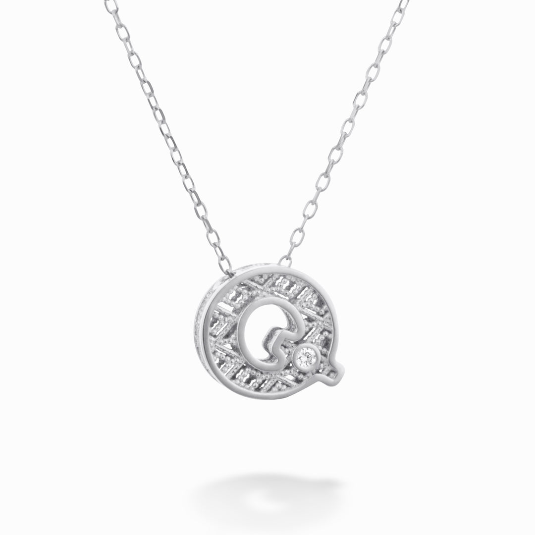Mikiko cl 18k letter q white gold diam. ct.0,01 MDLETQO4