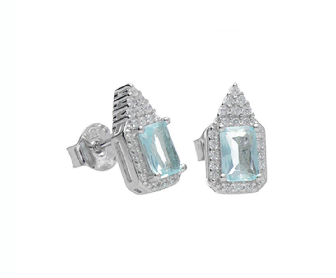 Nihama or ag925 gem swarovski bianchi e azzurro NO7597A4AZZURRO