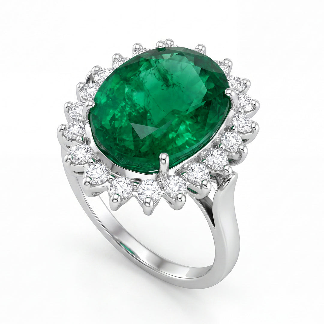 World Diamond Group oval emerald ring 7.17 ct ASM02-13276110037
