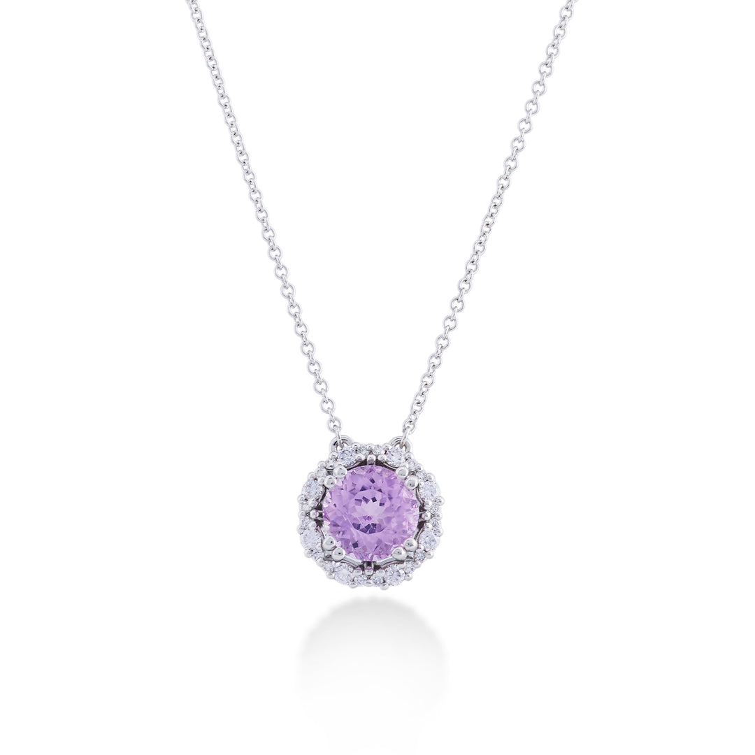 Nihama cl 18k kunzite tondo 8mm ct.2,62 diam. ct.0,30 NDCLC087DIKZ1O4.262