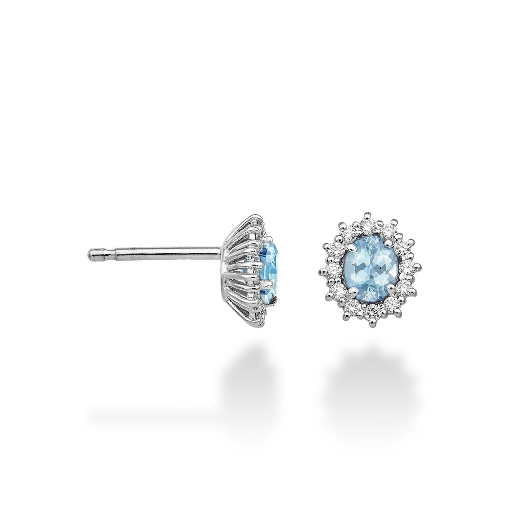 Nihama or 9k acquamarina ovale 5x4 ct.0,60 diam. ct.0,20 NO5104R4AM