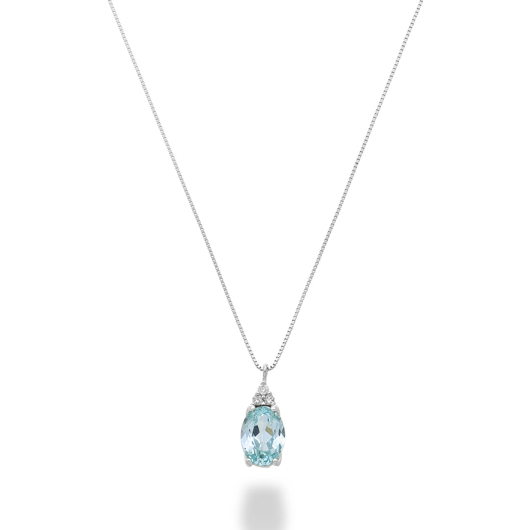 Mikiko cl 18k ovaler Paraiba-Turmalin 7x5 mit drei Diamanten MD5189O4PAR