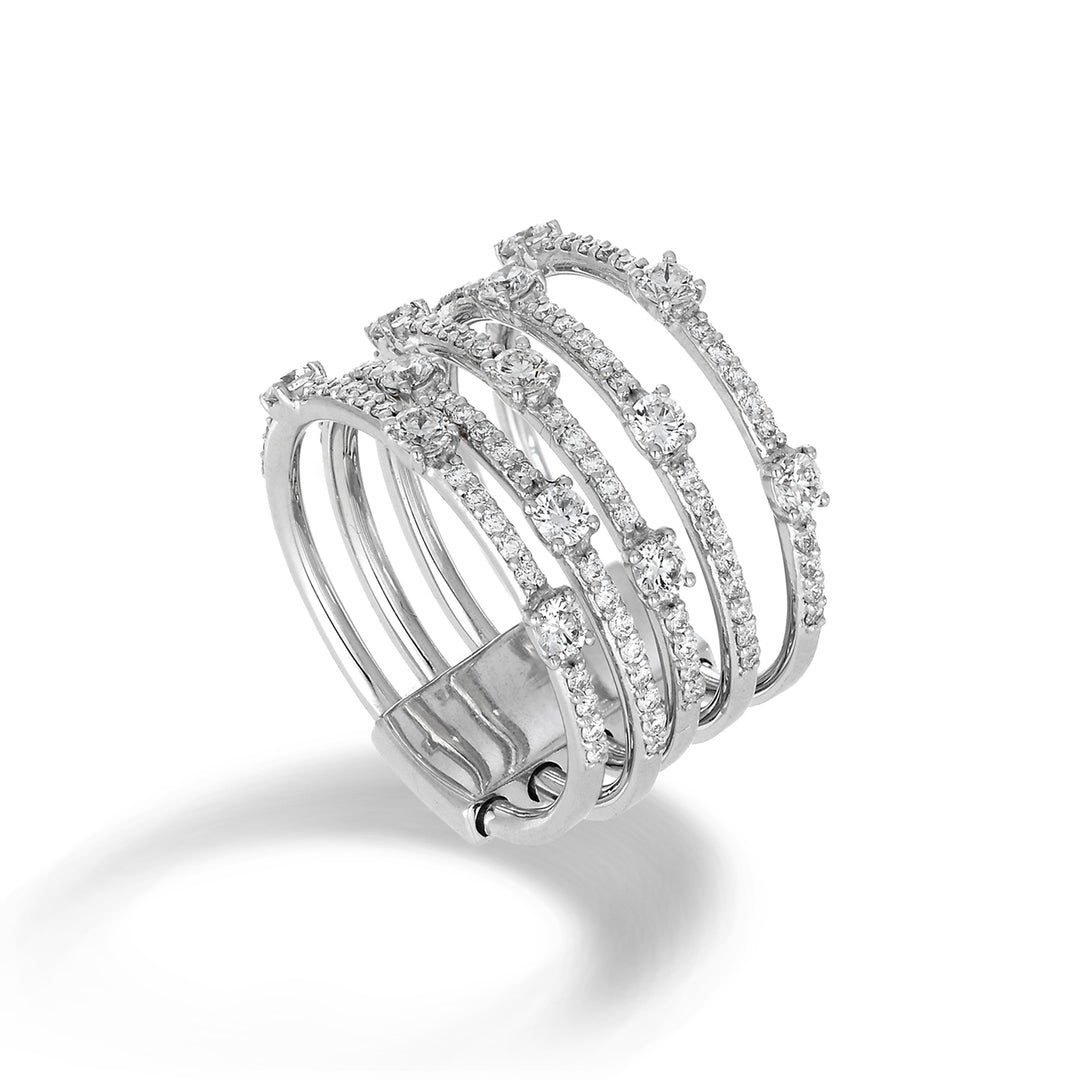Golay fünfreihiger mehrreihiger Diamantring ATM001DI-22123110054