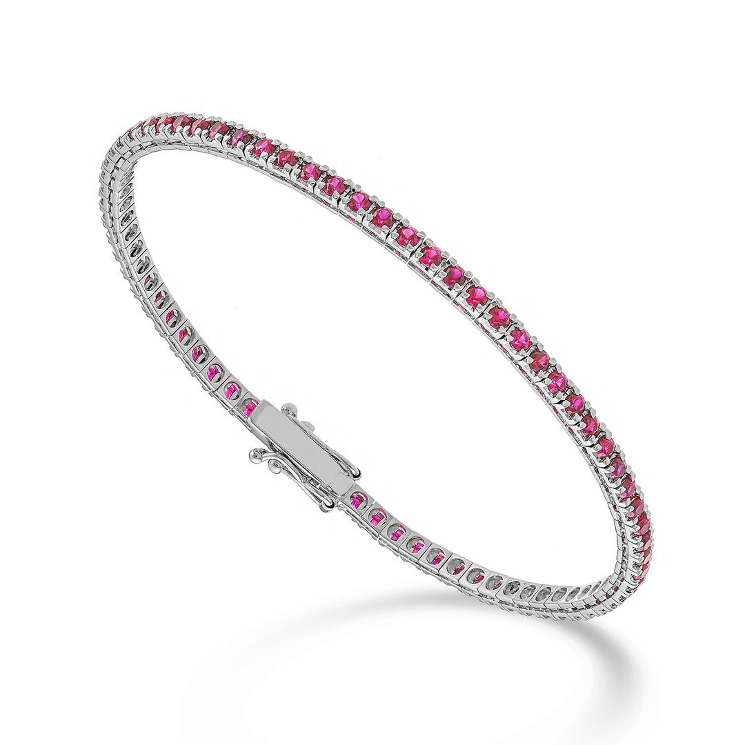 X-Diamond br tennis 18k rubini ct. 3,20 17,5 cm - 71 castoni LXDBTQ250RBRO4