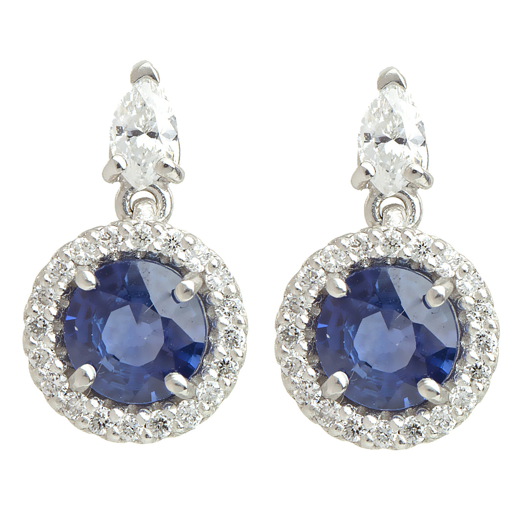 Golay orecchino diamanti con zaffiro tondo ORB100BS-13205110008