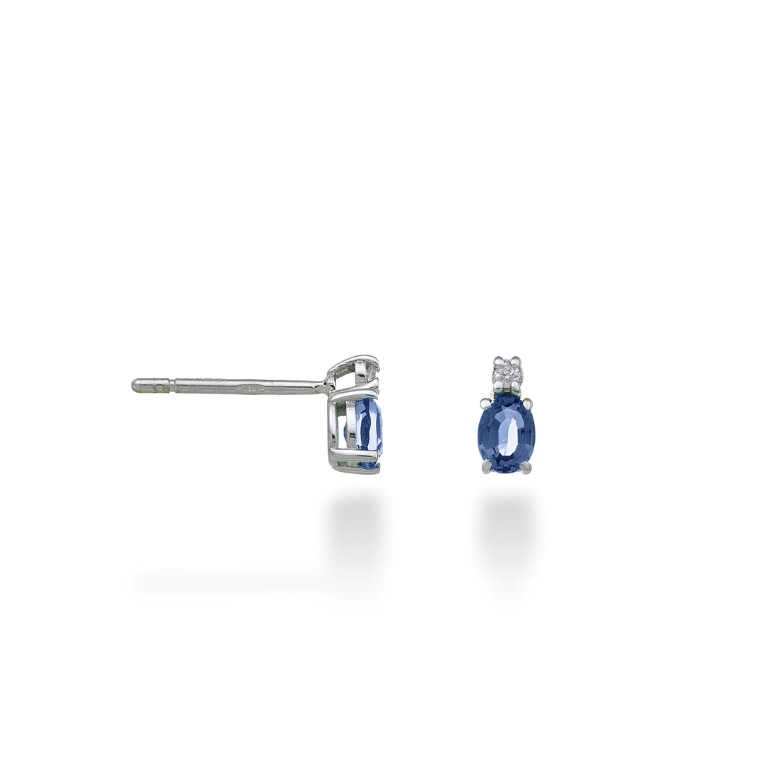 Nihama or 9k oval sapphire 4x3 ct.0.40 diam. 0.02 ct NO5162R4ZFD