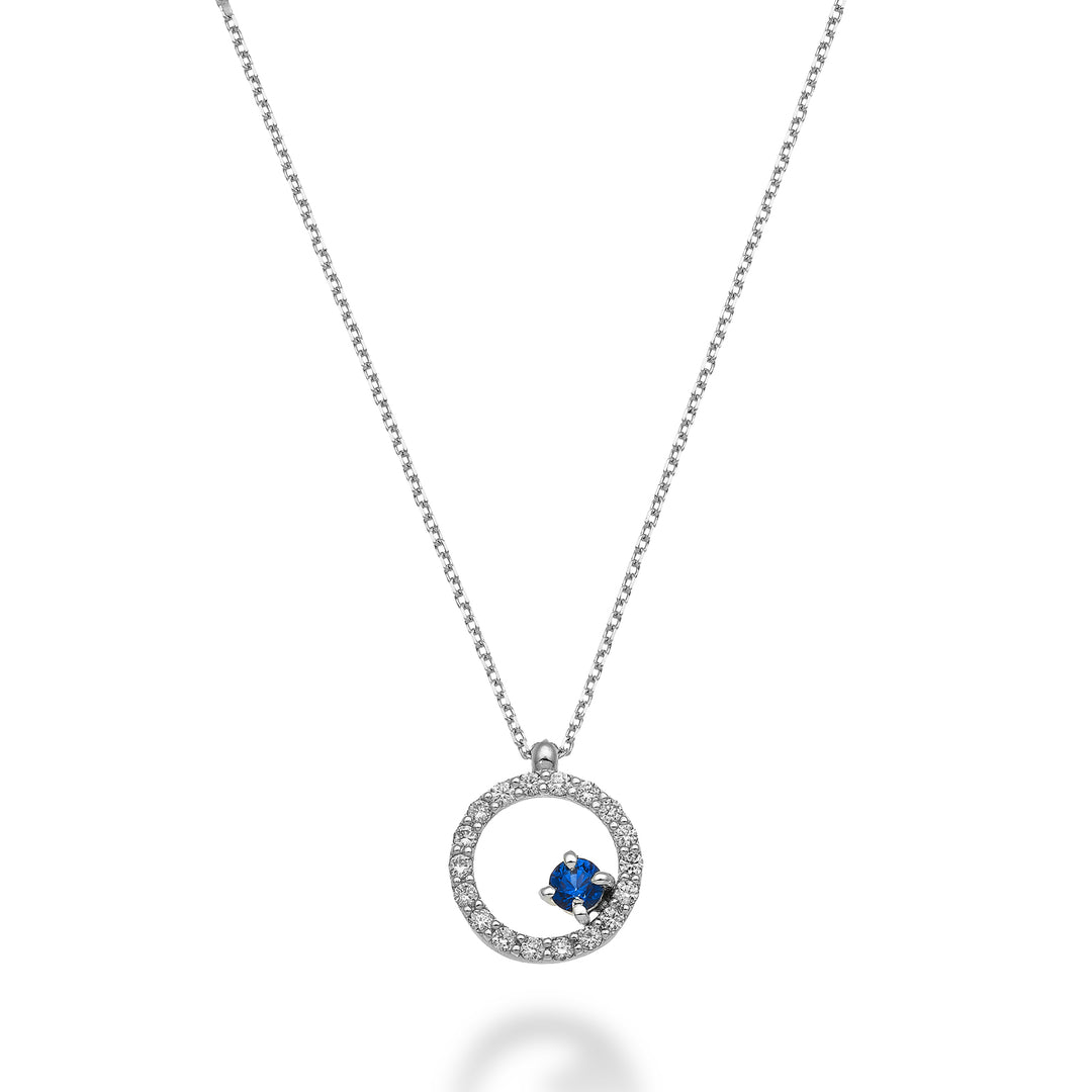World Diamond Group cl 18k „runder“ Saphir n. 0,11 ct Durchm. ct.0,14 GD5157O4ZFN025