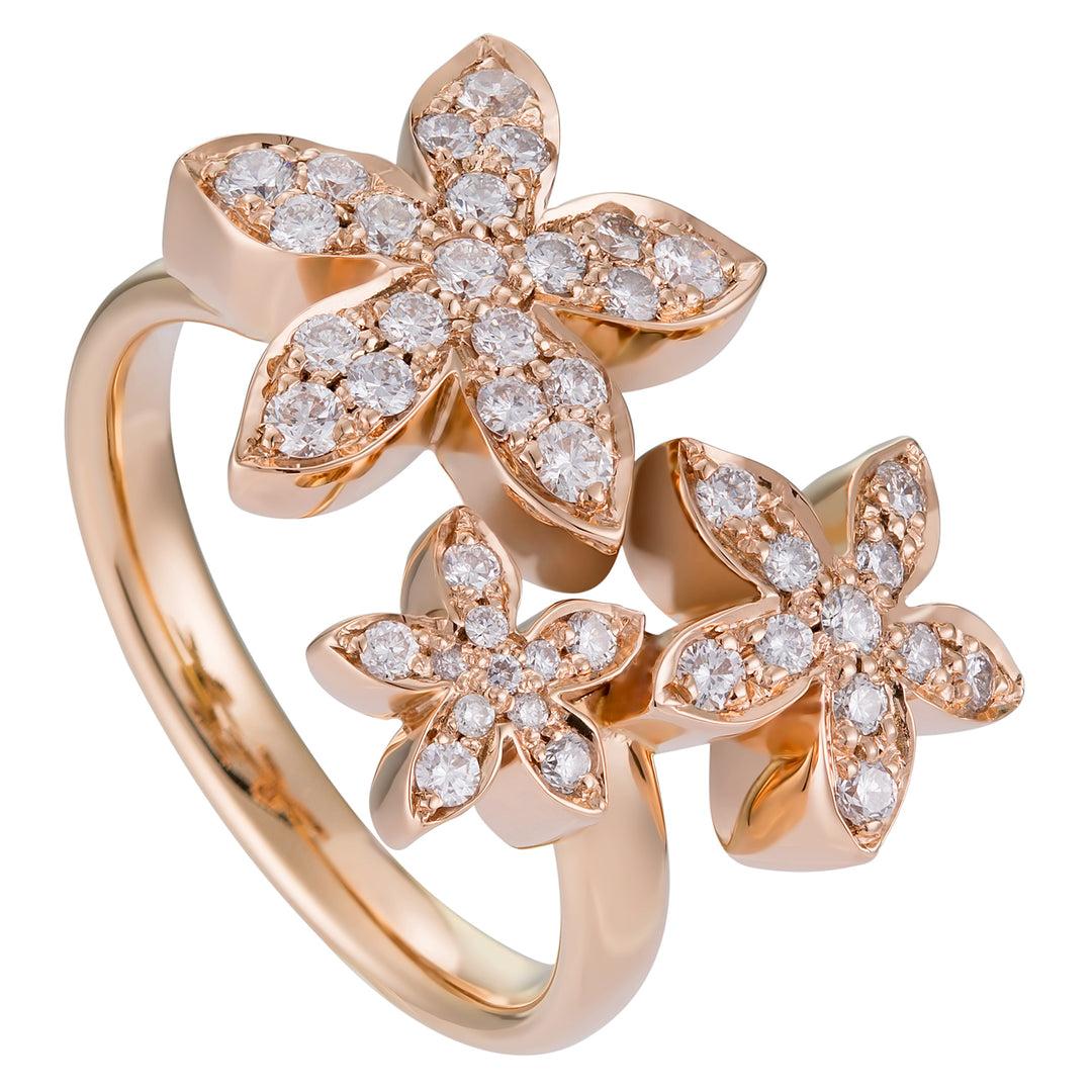 Golay anthea ring with diamond flowers 0.61 ct APV021DI-21287110001