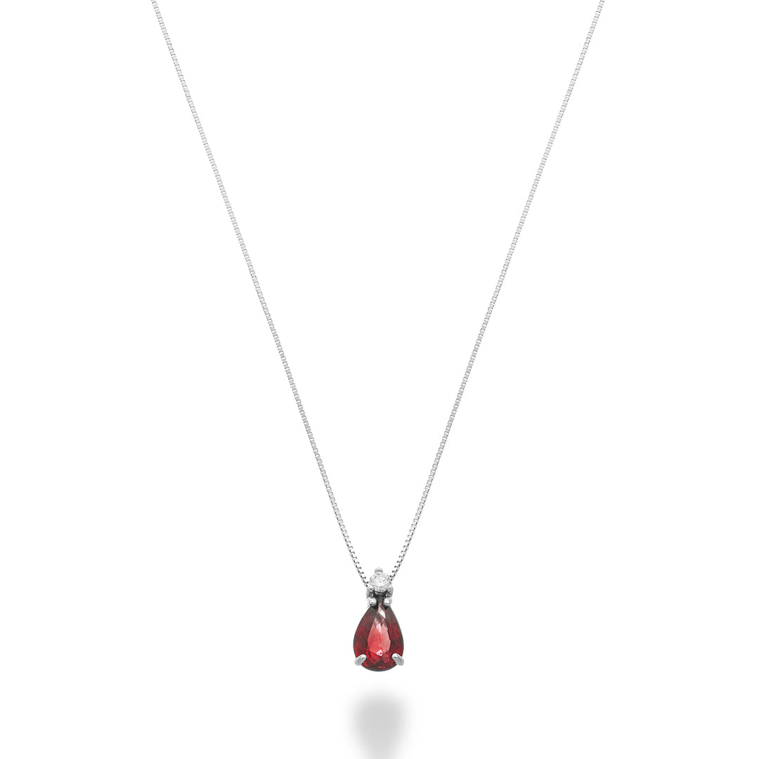 Mikiko cl 18k ruby ​​n. 6x4 drop with diamond MD5191O4RBN042