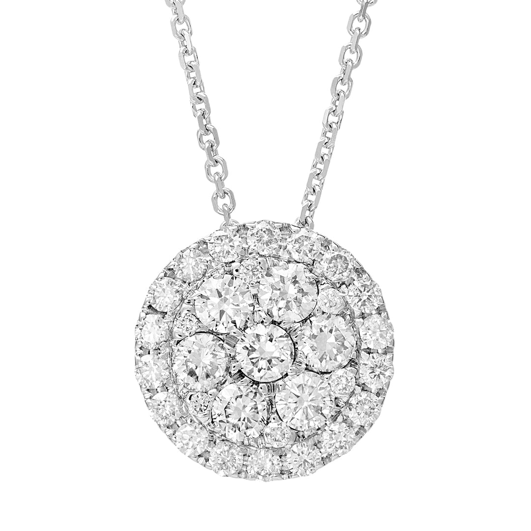 Golay kleiner runder Pavé-Anhänger PPV003WDI-P-16064110015