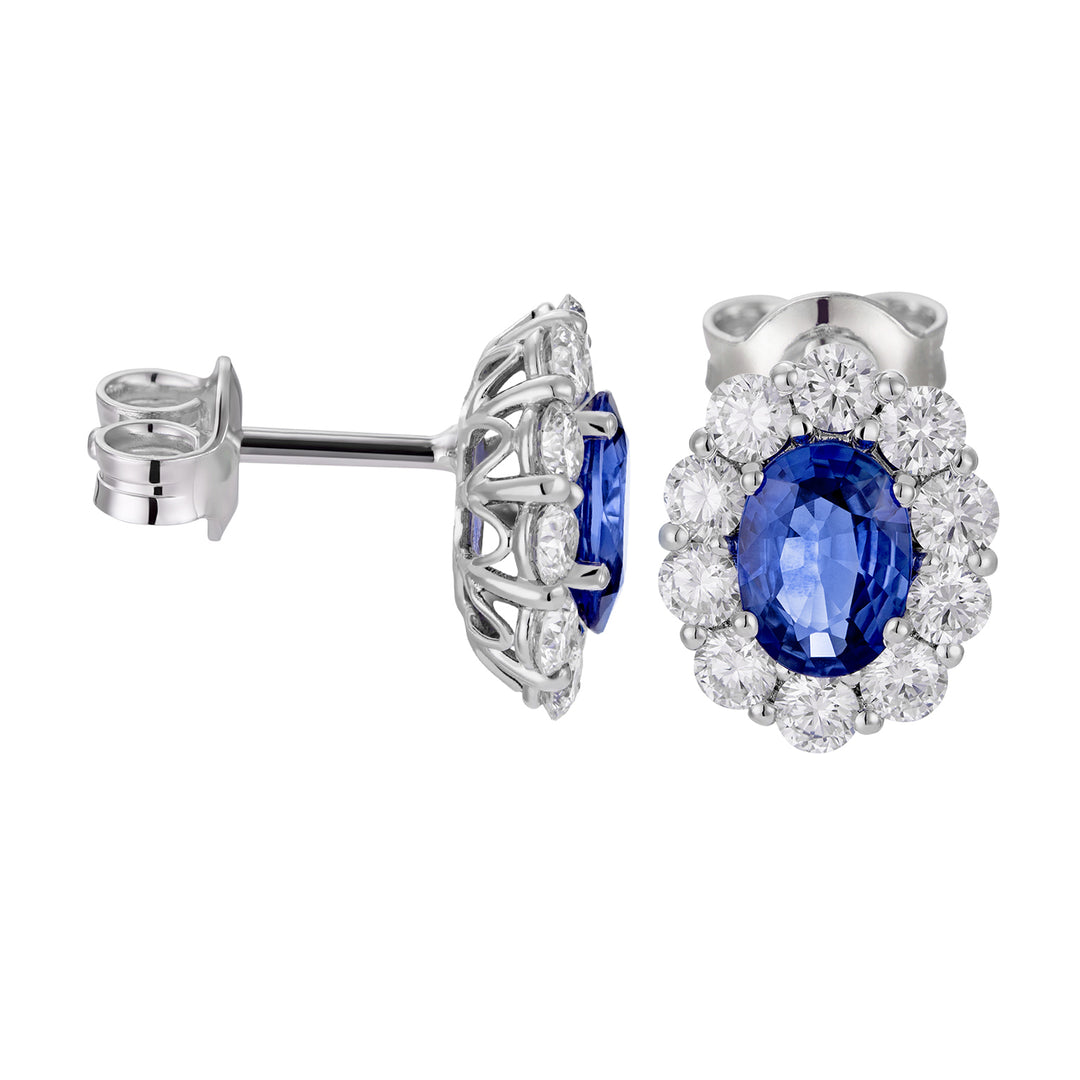 Golay ovale Saphirohrringe 7x5 und Diamanten OCL045DIZB-22158110131
