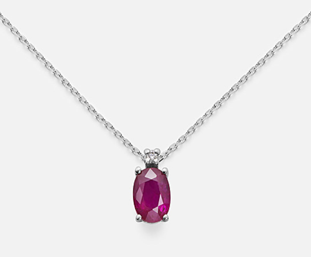 Mikiko cl 9k ruby ​​n. oval 6x4 ct.0.57 diam. ct.0,01 MD5034R4RBN057