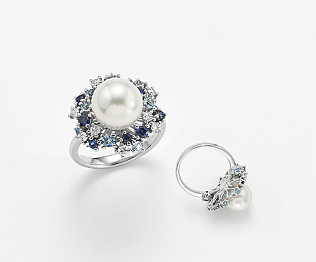 Nihama und 18 Karat SSPW 10/11 ct.0,35 blaue Saphire und blauer Topas Urri ct.1,09 NA0692O4SABI100