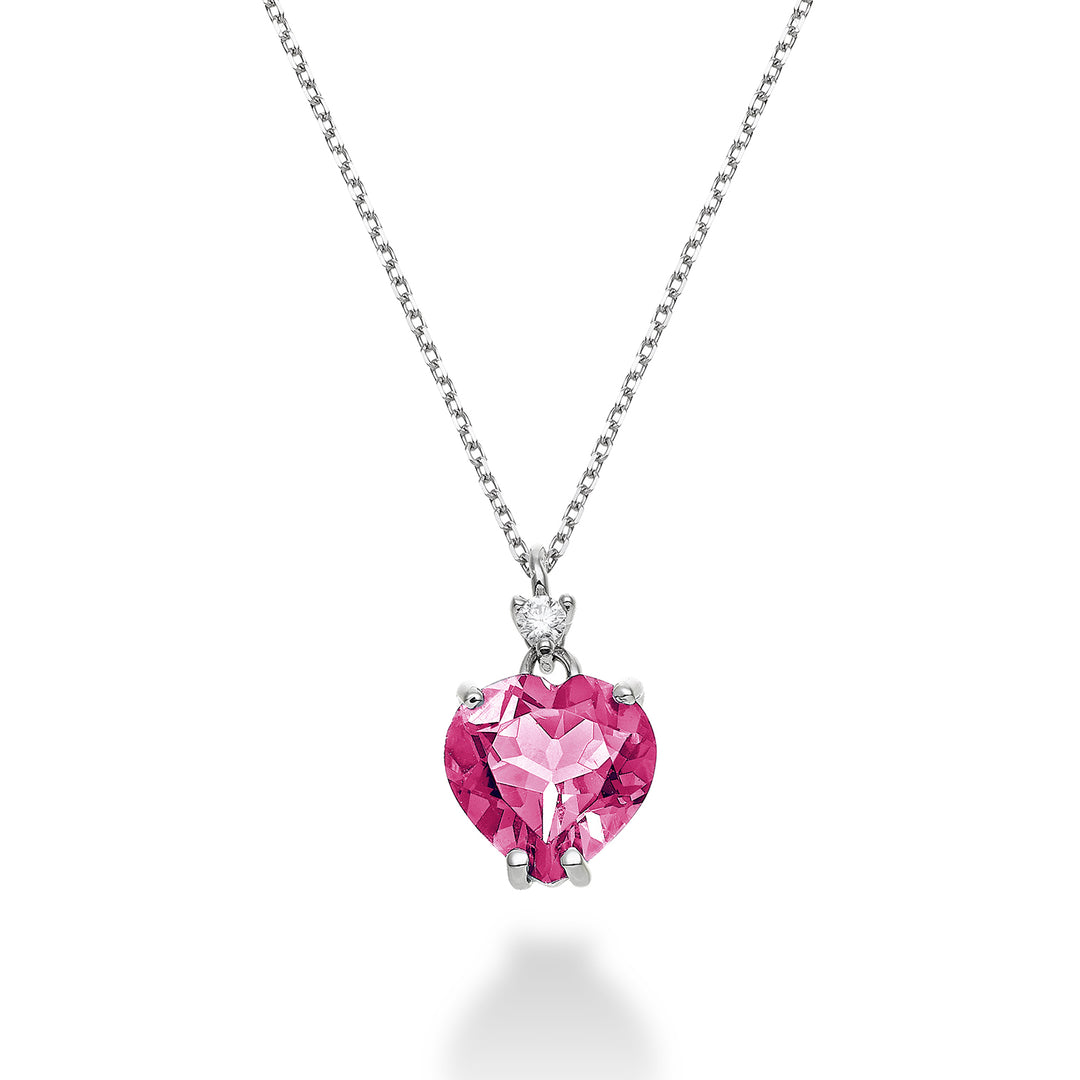 Mikiko cl 18k rosa Topas Herz 8x8 ct.2,10 Durchm. ct.0,025 MPCL198DITPPK88O4