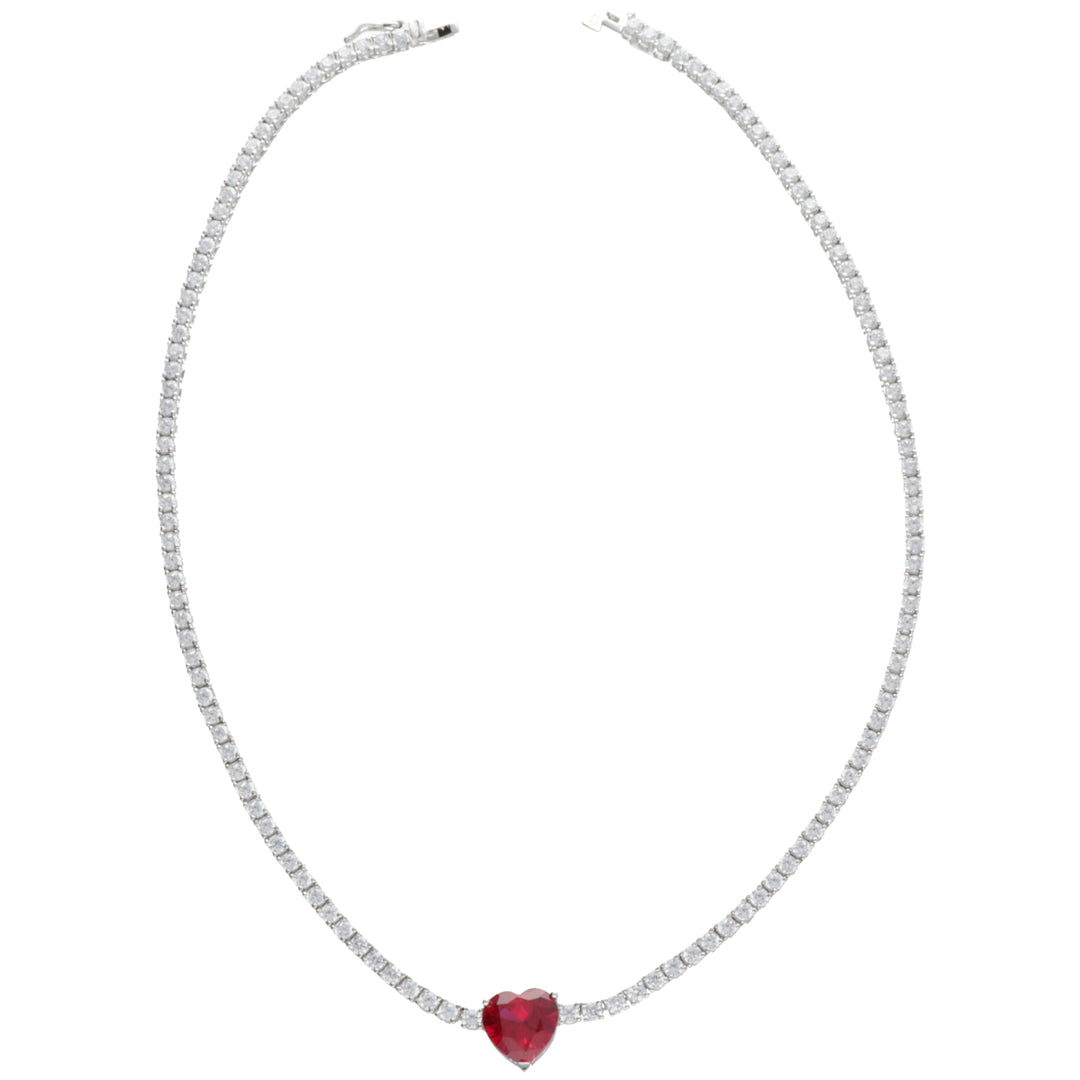 Mikiko cl ag925 gem swarovski weiß und rot MD7585A4RED00