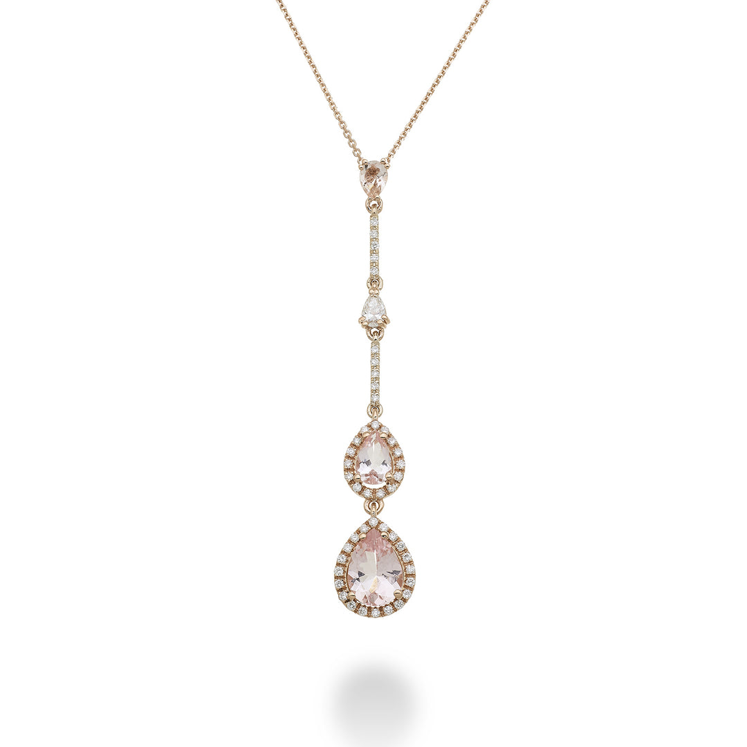 Golay necklace morganite drop scalar contour and barr PCLC202DMOP68-23065110064
