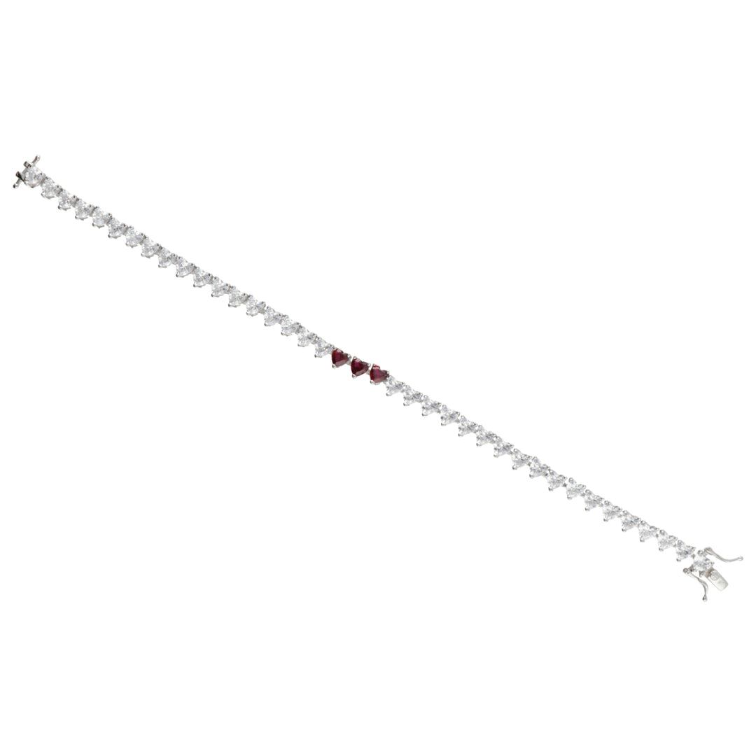 Mikiko br ag925 Edelstein Swarovski weiß und rot MB7440A4RED00