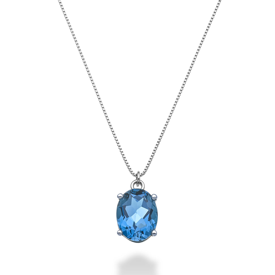 Nihama cl 18k topazio blu london ovale 9x7 ct.2,00 ND5143O4TPBL