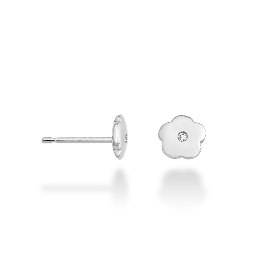 Nihama ou fleur 18 carats 0,02 ct or blanc NO5109O4BR002