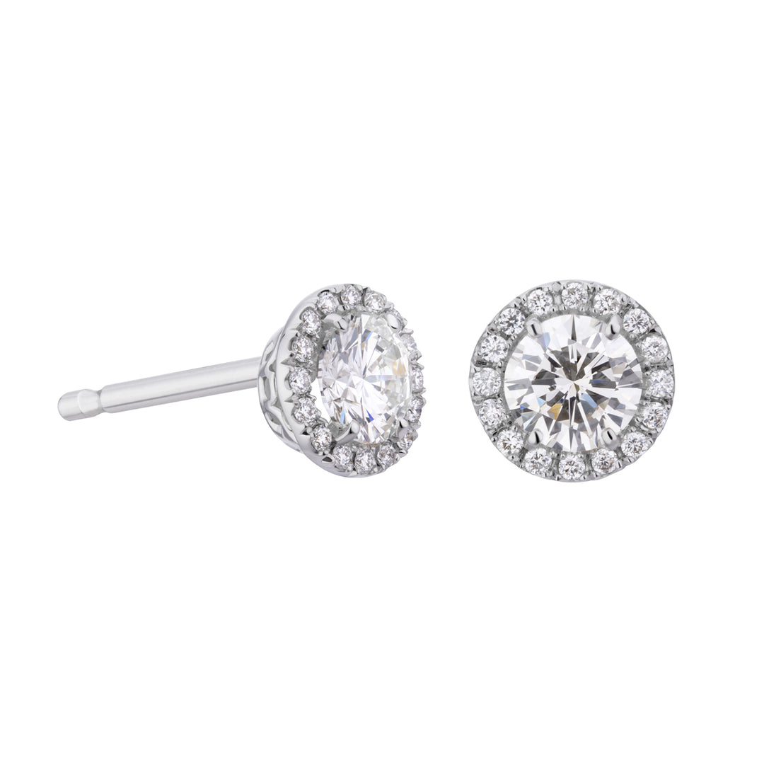 World Diamond Group orecchini con contorno cen 0,40 in platino OCT008DI40PT-25149110156