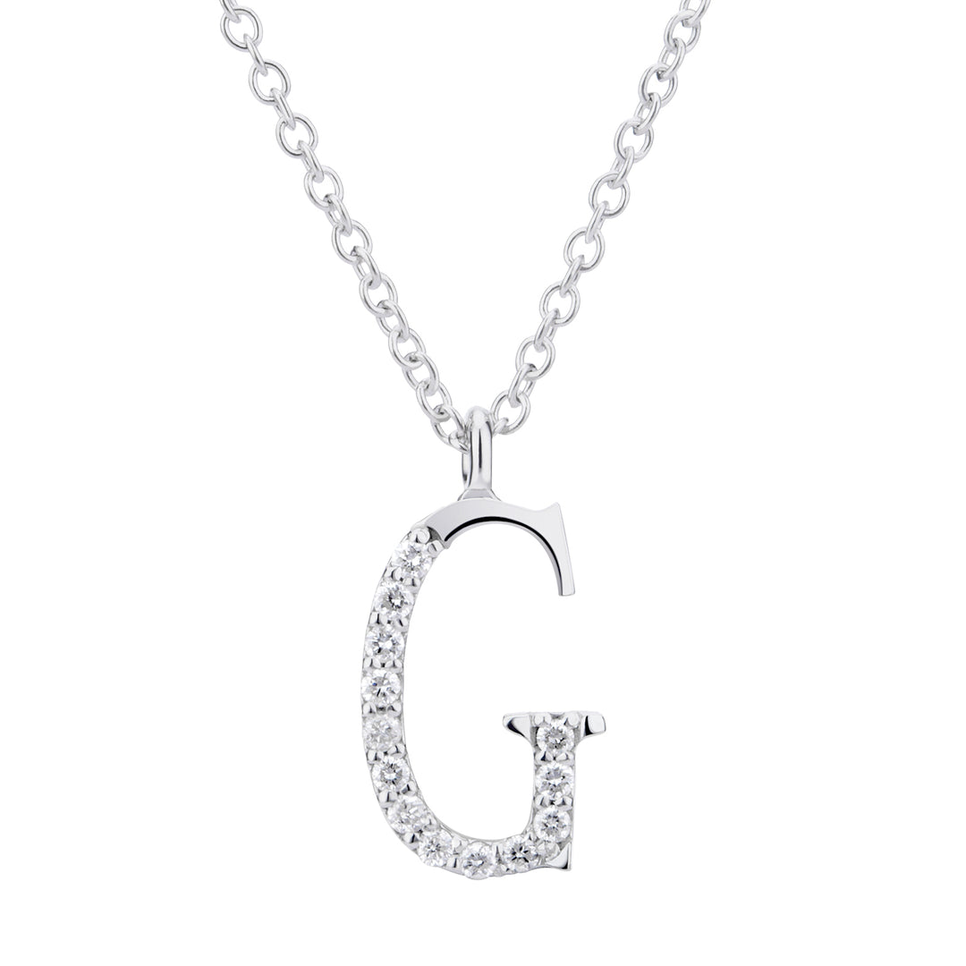 Golay cl 18k lettera g big diam. ct.0,06 oro bianco GDGFGO4
