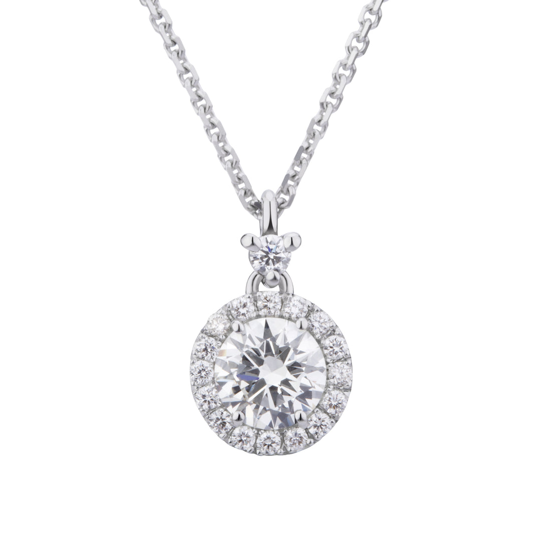 Collier Golay avec diamant central 0,40 ct et contour PCT008DI40-24191110026