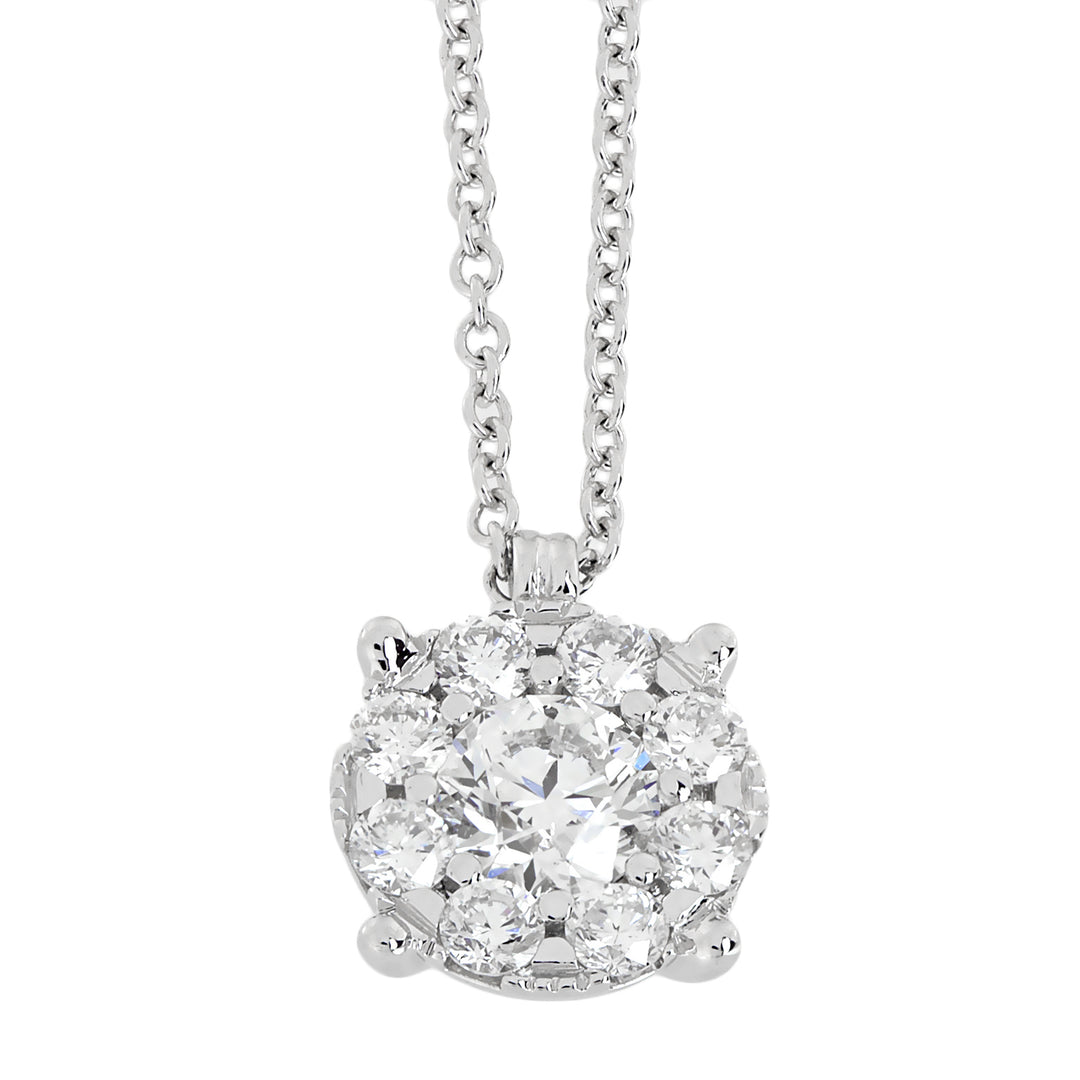 Collier rond Golay avec central 0,19 ct et contour GGICE02-24271110023