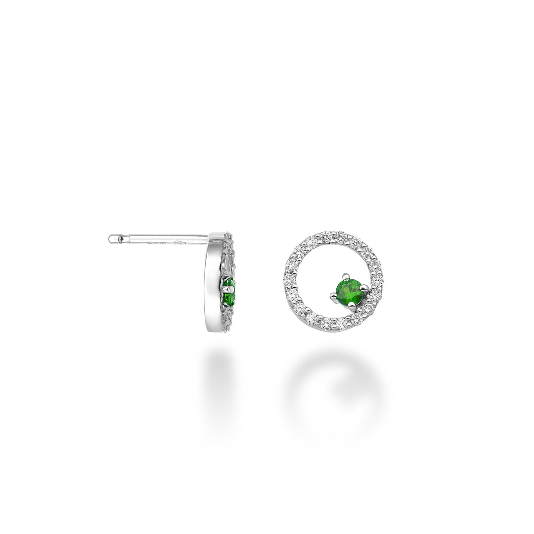 World Diamond Group or 18k "round" emerald n. ct. 0.14 dia ct. 0.28 GO5138O4SMN042