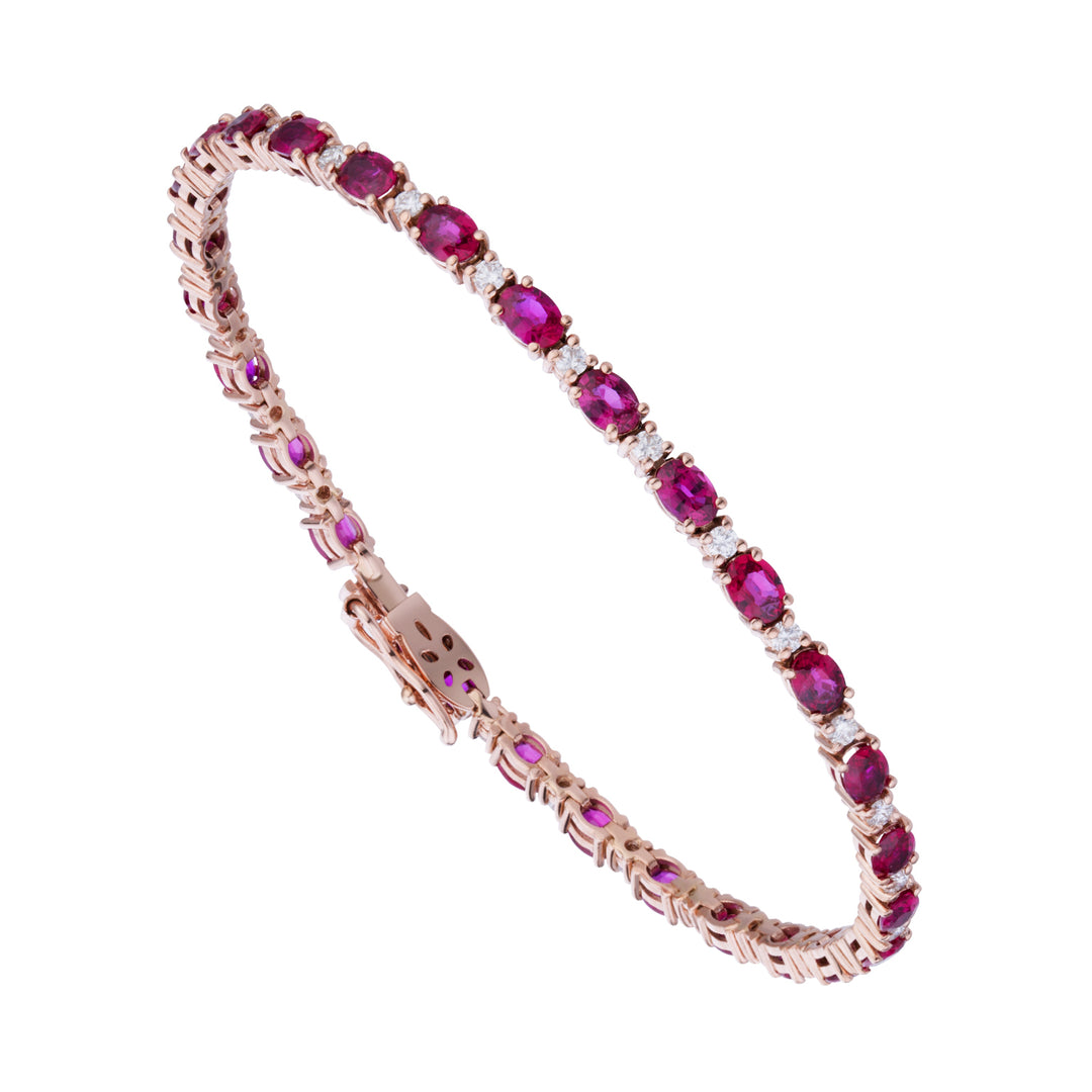 Golay bracciale tennis con rubini ovali e diamanti BCT027RUDI1-24156110021