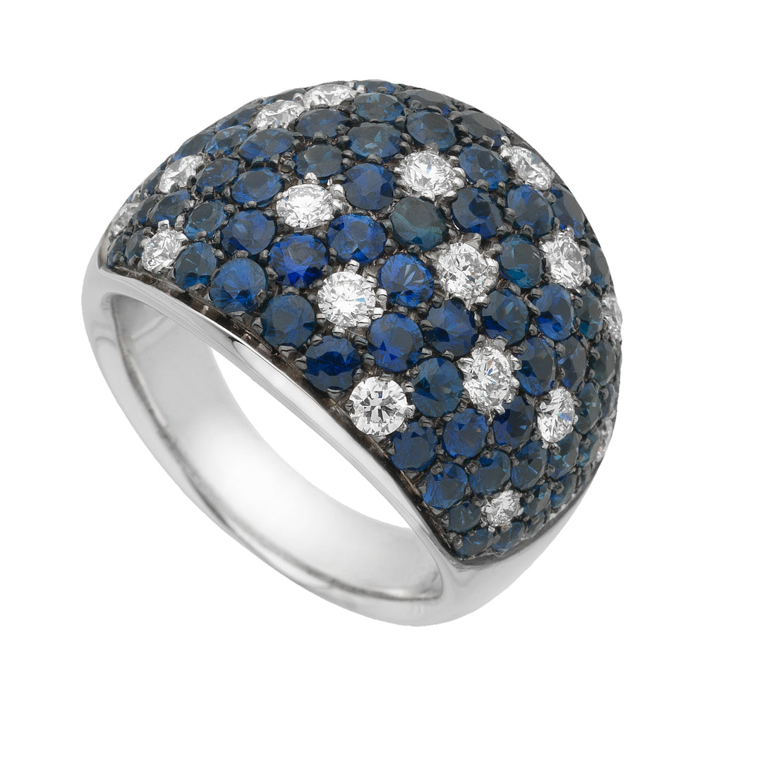 Golay abgerundeter Ring mit Pavé-Saphiren + Spot ABE1193BS-16047000063