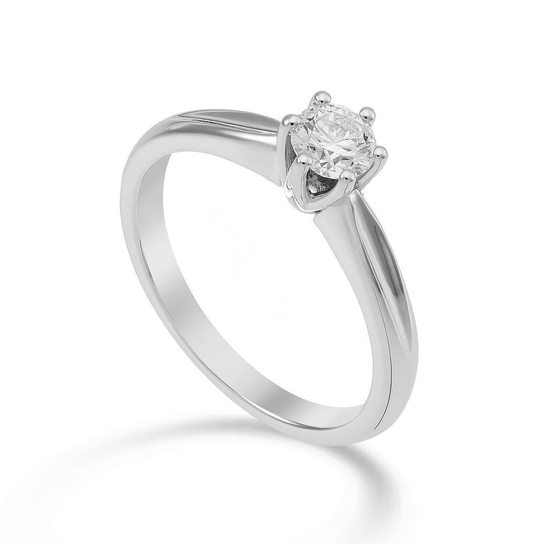 Solitärring der World Diamond Group mit 6 Zinken ASL046DI-23009110115