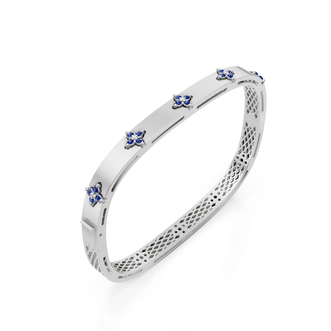 Bracelet rigide Golay avec bracelet saphir satiné blanc BFFI03ZBSB