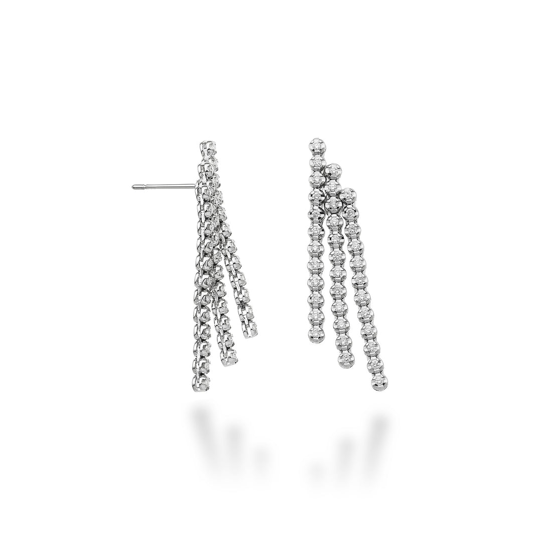 Golay linear pendant earrings 3 rows of 12 diamonds OPEN003DI012-24016110045